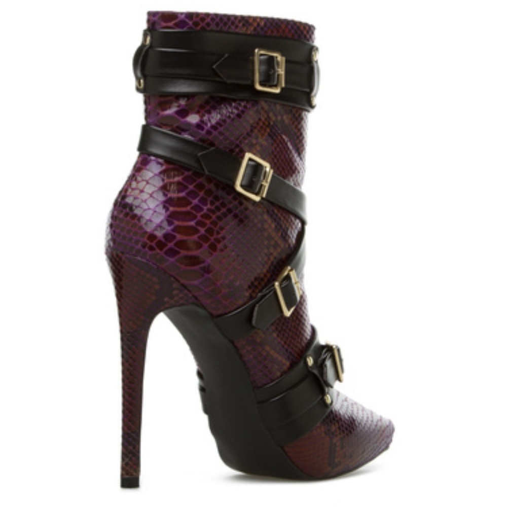 Justfab Corsia Python Snake Booties - image 3